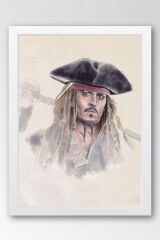 Karayip Korsanları Çerçeveli Tablo - Jack Sparrow Film Posteri Tablo