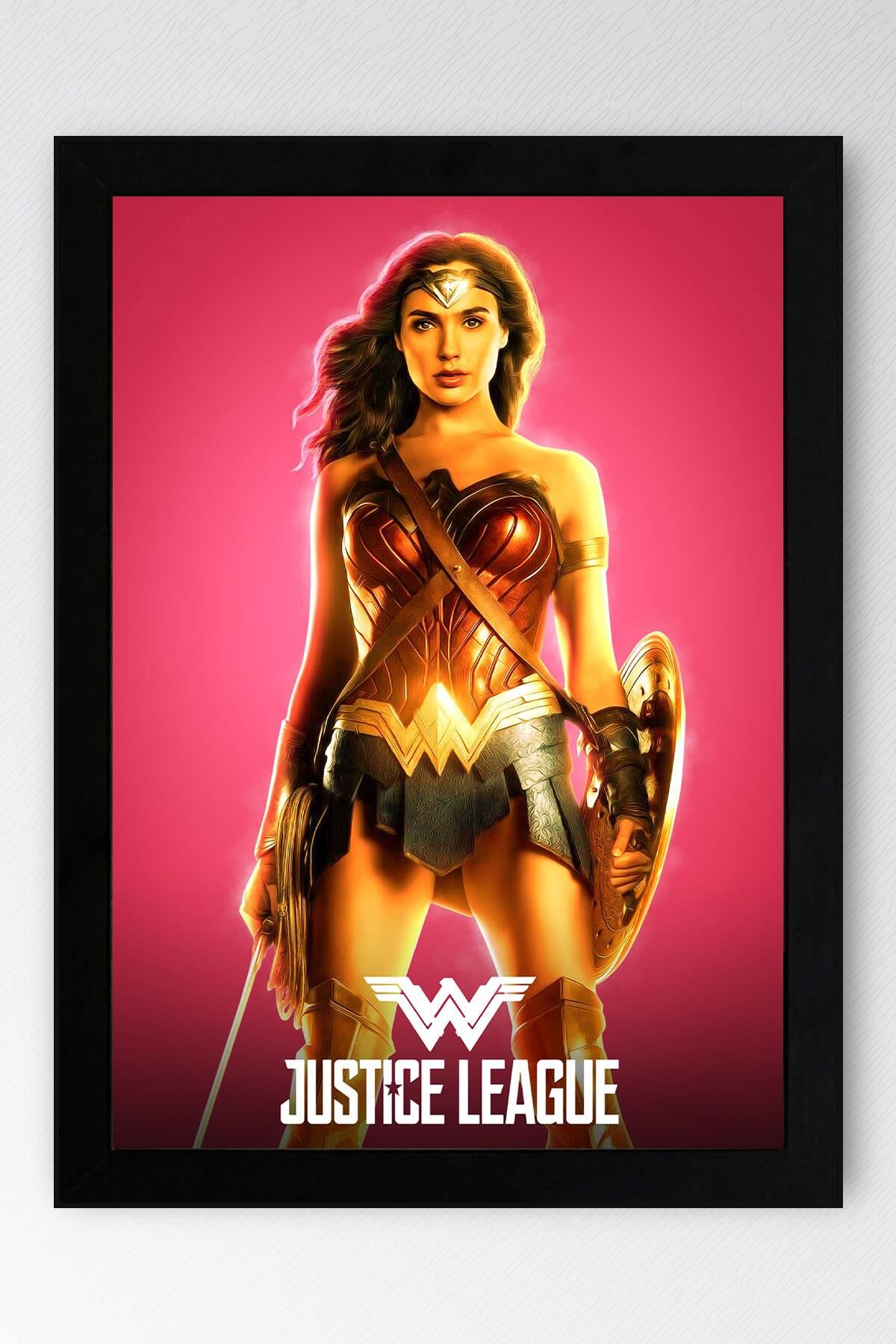 Adalet Birliği Wonder Woman Çerçeveli Tablo - Justice League Poster Tablo