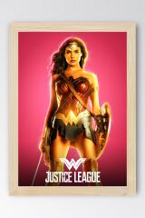 Adalet Birliği Wonder Woman Çerçeveli Tablo - Justice League Poster Tablo