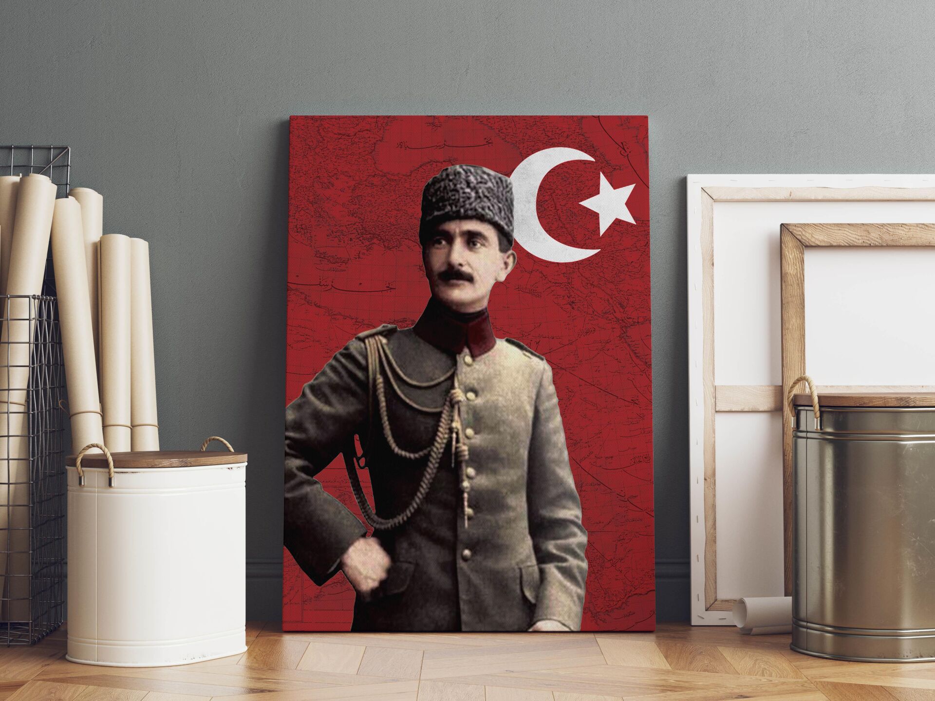 Nuri Killigil Kanvas Tablo 40x55cm Nuri Paşa Dekoratif Tablo