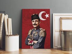 İttihat Terakki Paşaları Kanvas Tablo Seti 3 Adet 40x55cm Enver Paşa Talat Paşa Cemal Paşa