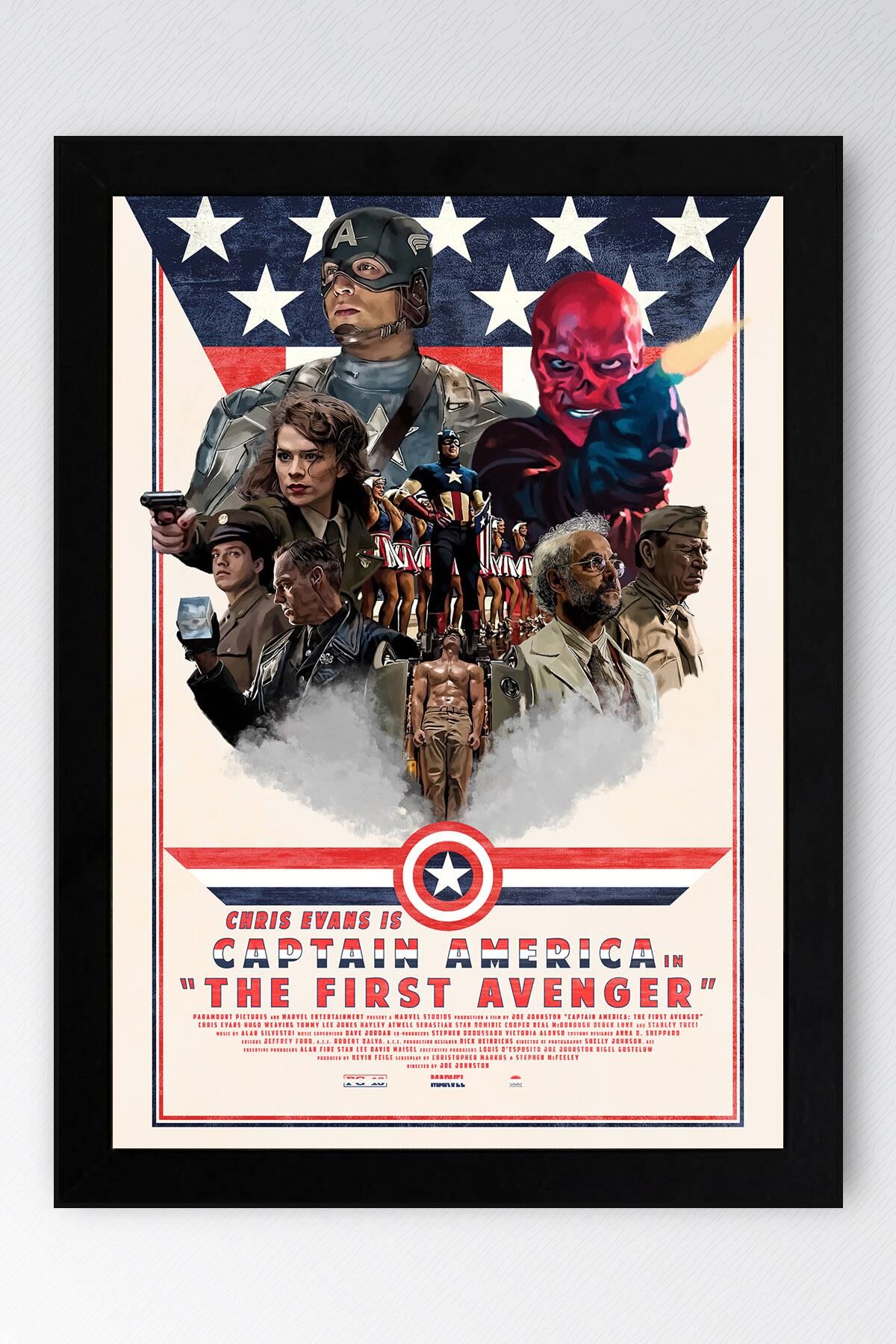 Captain America Çerçeveli Tablo - The First Avenger Marvel Poster Tablo