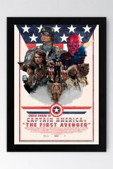 Captain America Çerçeveli Tablo - The First Avenger Marvel Poster Tablo