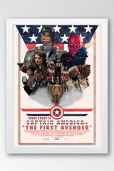 Captain America Çerçeveli Tablo - The First Avenger Marvel Poster Tablo