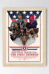 Captain America Çerçeveli Tablo - The First Avenger Marvel Poster Tablo