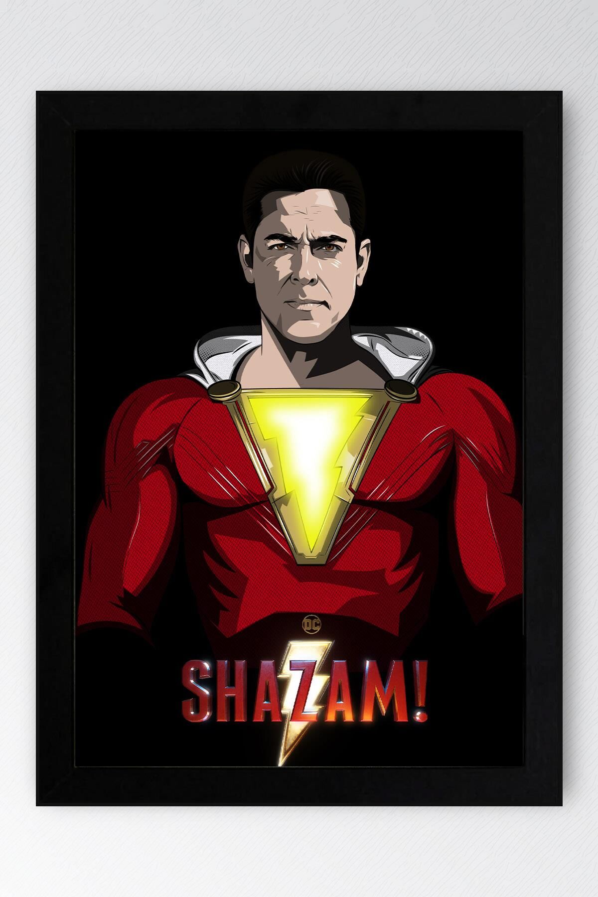 Shazam Çerçeveli Tablo - Shazam Fim Posteri Tablo