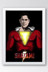 Shazam Çerçeveli Tablo - Shazam Fim Posteri Tablo