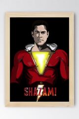 Shazam Çerçeveli Tablo - Shazam Fim Posteri Tablo