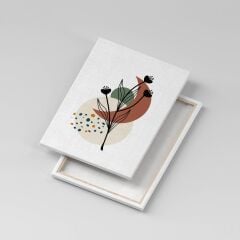 Minimalist Kanvas Duvar Tablosu 3'lü Tablo Seti 40X55cm Botanical Flowers Canvas