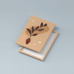 Bohem Stili Kanvas Duvar Tablosu 3'lü Tablo Seti 40x55cm Toprak Renkleri Boho Flowers Canvas