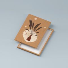 Bohem Stili Kanvas Duvar Tablosu 3'lü Tablo Seti 40x55cm Toprak Renkleri Boho Flowers Canvas
