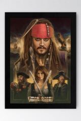Karayip Korsanları Çerçeveli Tablo - Gizemli Denizlerde Film Posteri Tablo