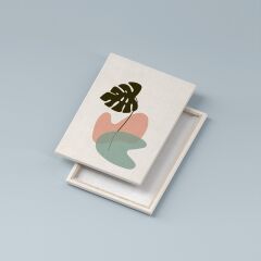 Soyut Minimal Kanvas Duvar Tablosu 3'lü Tablo Seti 40x55cm Pastel Colors Floral Canvas