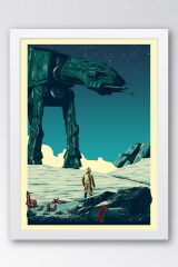 Star Wars Çerçeveli Tablo - Uzay Savaşları Fim Posteri Tablo