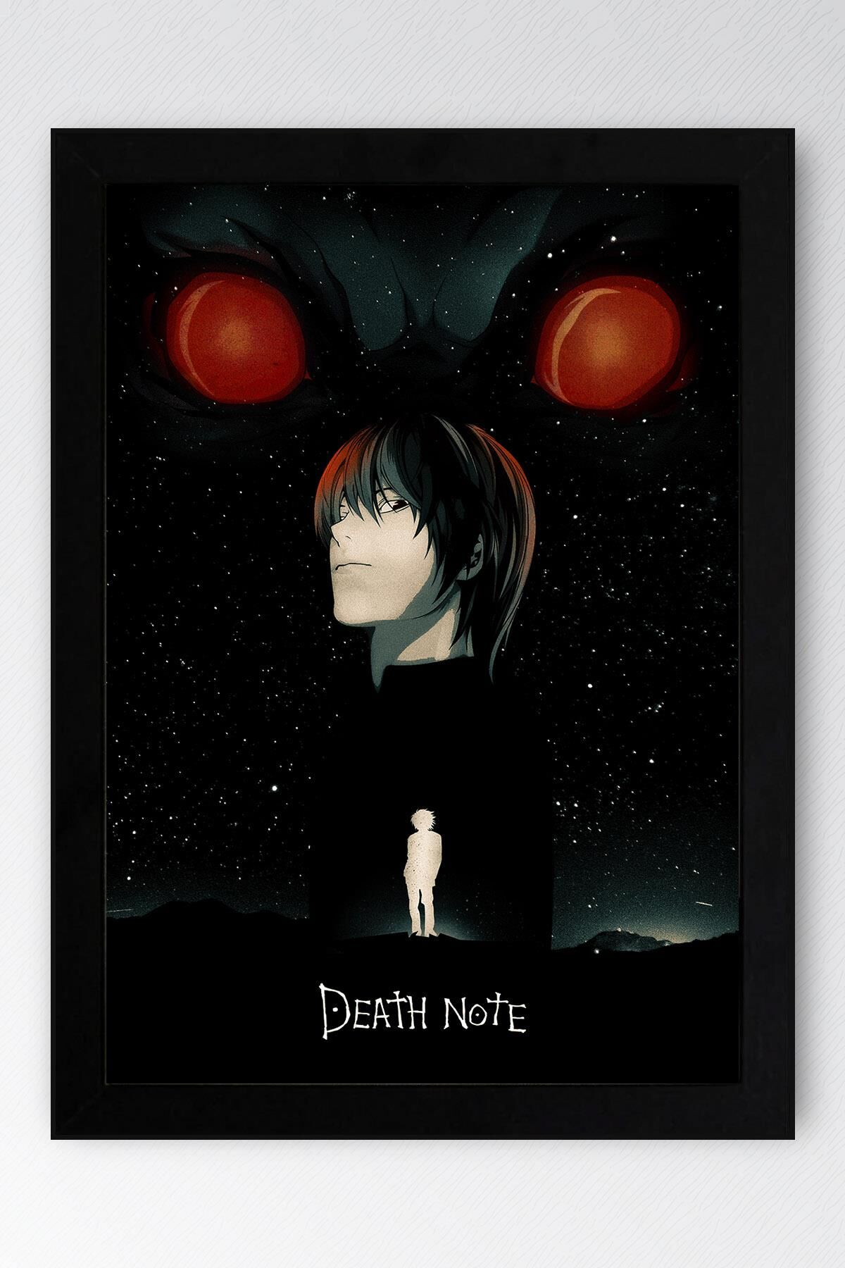 Death Note Çerçeveli Tablo - Ölüm Defteri Manga Anime Poster Tablo