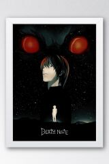 Death Note Çerçeveli Tablo - Ölüm Defteri Manga Anime Poster Tablo