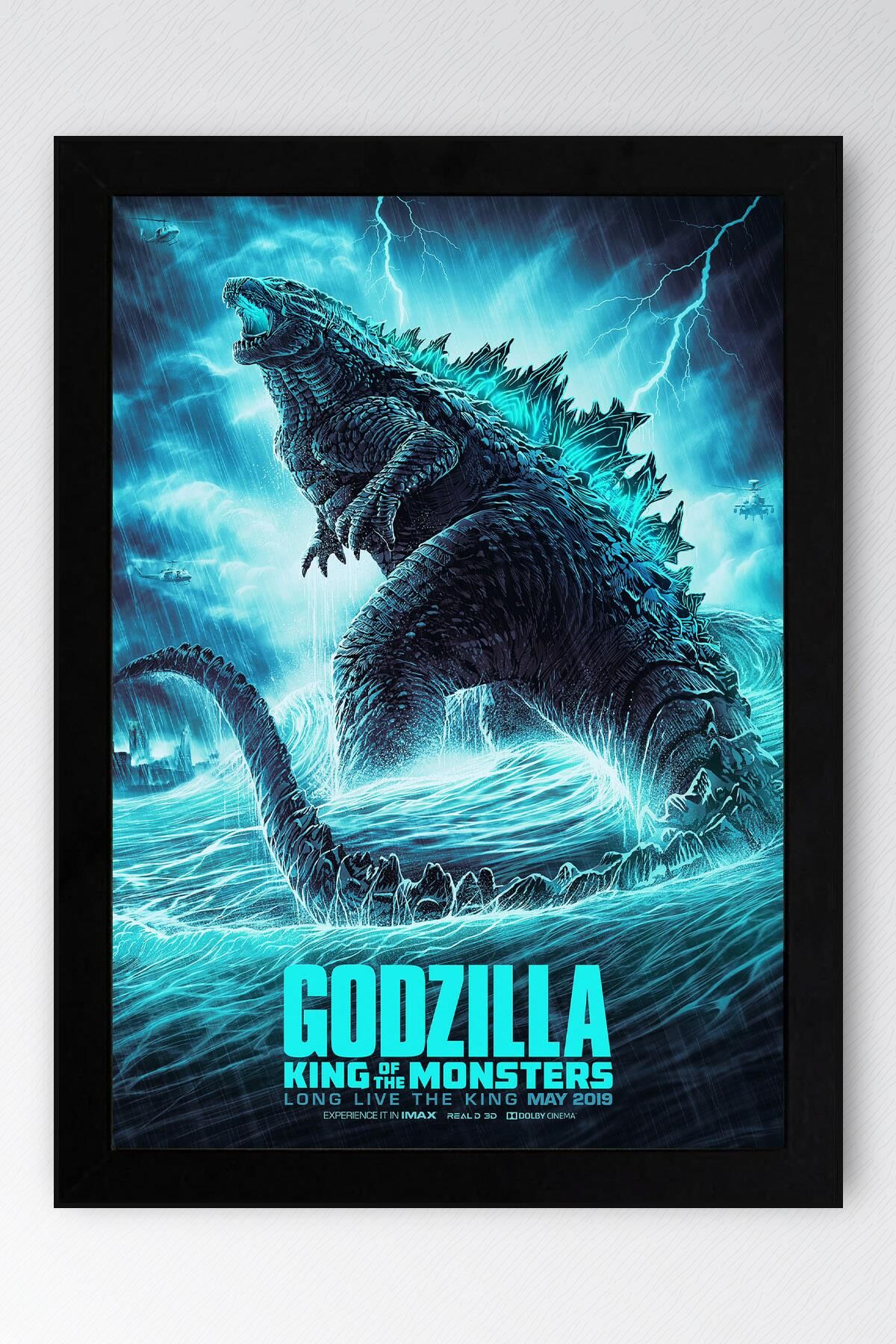 Godzilla King Of The Monsters Çerçeveli Tablo - Film Posteri Tablo