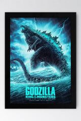 Godzilla King Of The Monsters Çerçeveli Tablo - Film Posteri Tablo