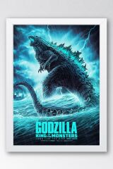 Godzilla King Of The Monsters Çerçeveli Tablo - Film Posteri Tablo