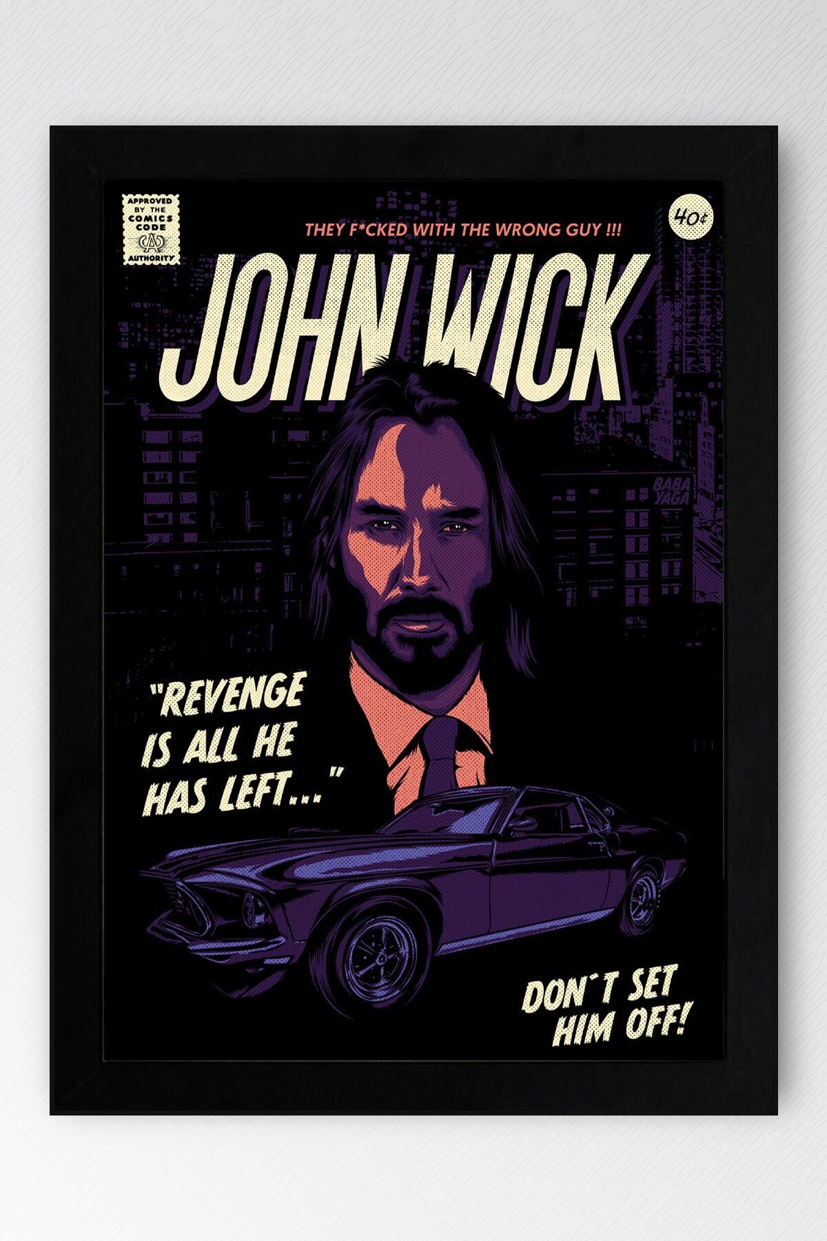 John Wick Çerçeveli Tablo - Film Posteri Tablo
