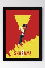 Shazam Çerçeveli Tablo - Shazam Fim Posteri Tablo