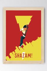 Shazam Çerçeveli Tablo - Shazam Fim Posteri Tablo
