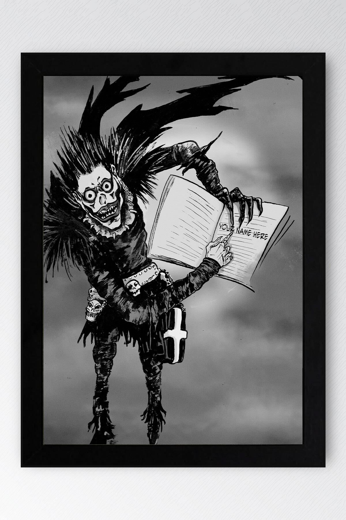 Death Note Çerçeveli Tablo - Ölüm Defteri Manga Anime Poster Tablo