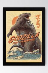 Godzilla King Of The Monsters Çerçeveli Tablo - Film Posteri Tablo