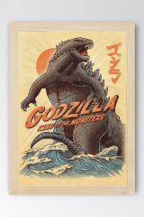 Godzilla King Of The Monsters Çerçeveli Tablo - Film Posteri Tablo