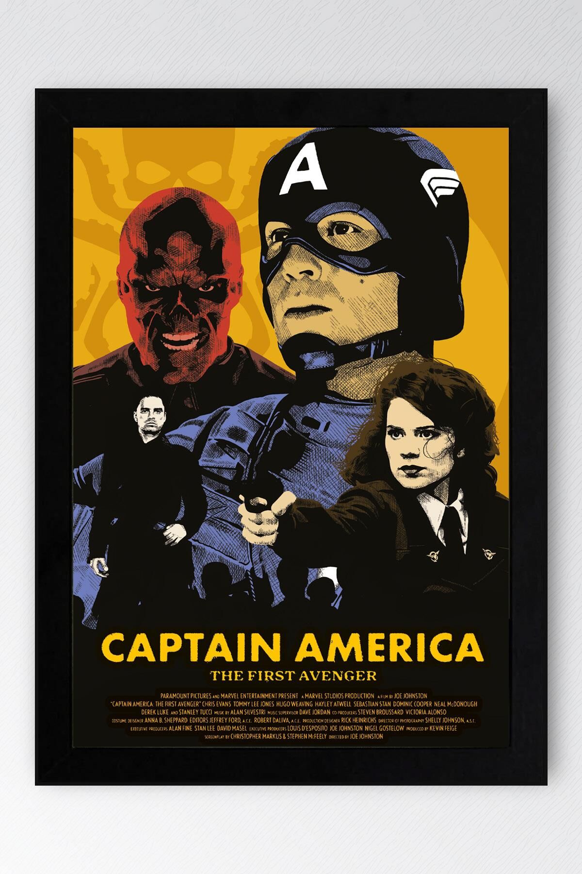 Captain America Çerçeveli Tablo - The First Avenger Marvel Poster Tablo