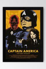 Captain America Çerçeveli Tablo - The First Avenger Marvel Poster Tablo
