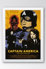 Captain America Çerçeveli Tablo - The First Avenger Marvel Poster Tablo