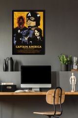 Captain America Çerçeveli Tablo - The First Avenger Marvel Poster Tablo