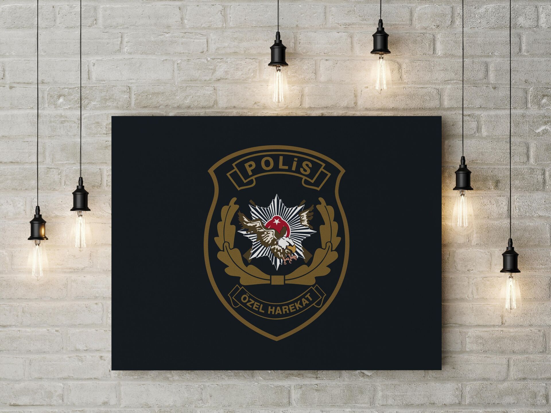 Polis Özel Harekat Logosu Kanvas Tablo 40x55cm