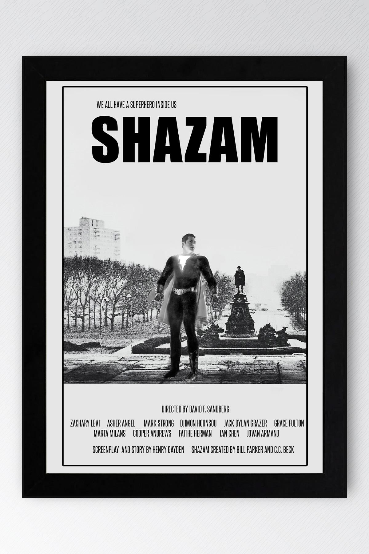 Shazam Çerçeveli Tablo - Shazam Fim Posteri Tablo