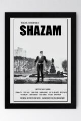 Shazam Çerçeveli Tablo - Shazam Fim Posteri Tablo