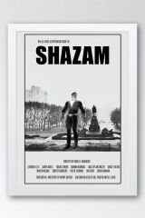 Shazam Çerçeveli Tablo - Shazam Fim Posteri Tablo