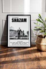 Shazam Çerçeveli Tablo - Shazam Fim Posteri Tablo