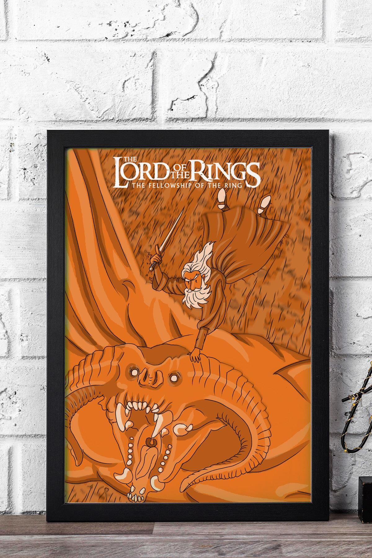 Yüzüklerin Efendisi Çerçeveli Tablo - Gandalf Balrog Posteri Tablo