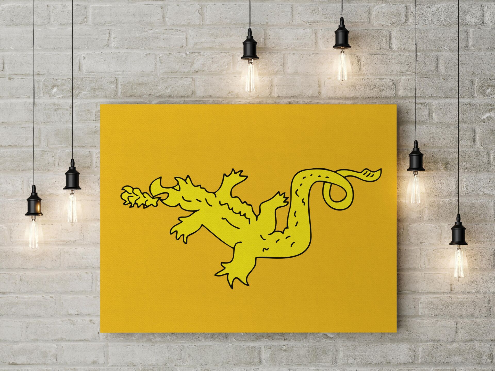 Büyük Hun İmparatorluğu Bayrağı Kanvas Tablo 40x55cm