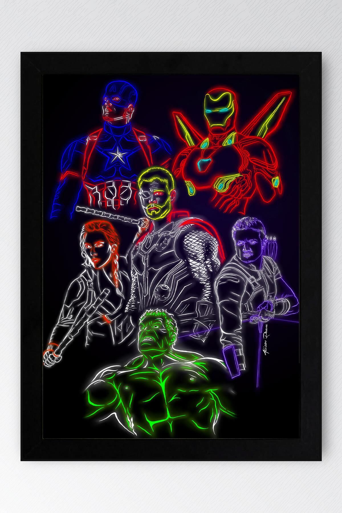 Avengers Çerçeveli Tablo - Yenilmezler Marvel Poster Tablo