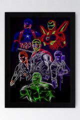 Avengers Çerçeveli Tablo - Yenilmezler Marvel Poster Tablo