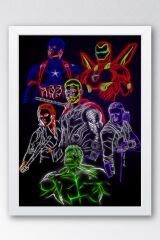Avengers Çerçeveli Tablo - Yenilmezler Marvel Poster Tablo