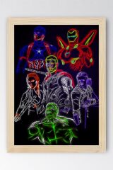 Avengers Çerçeveli Tablo - Yenilmezler Marvel Poster Tablo