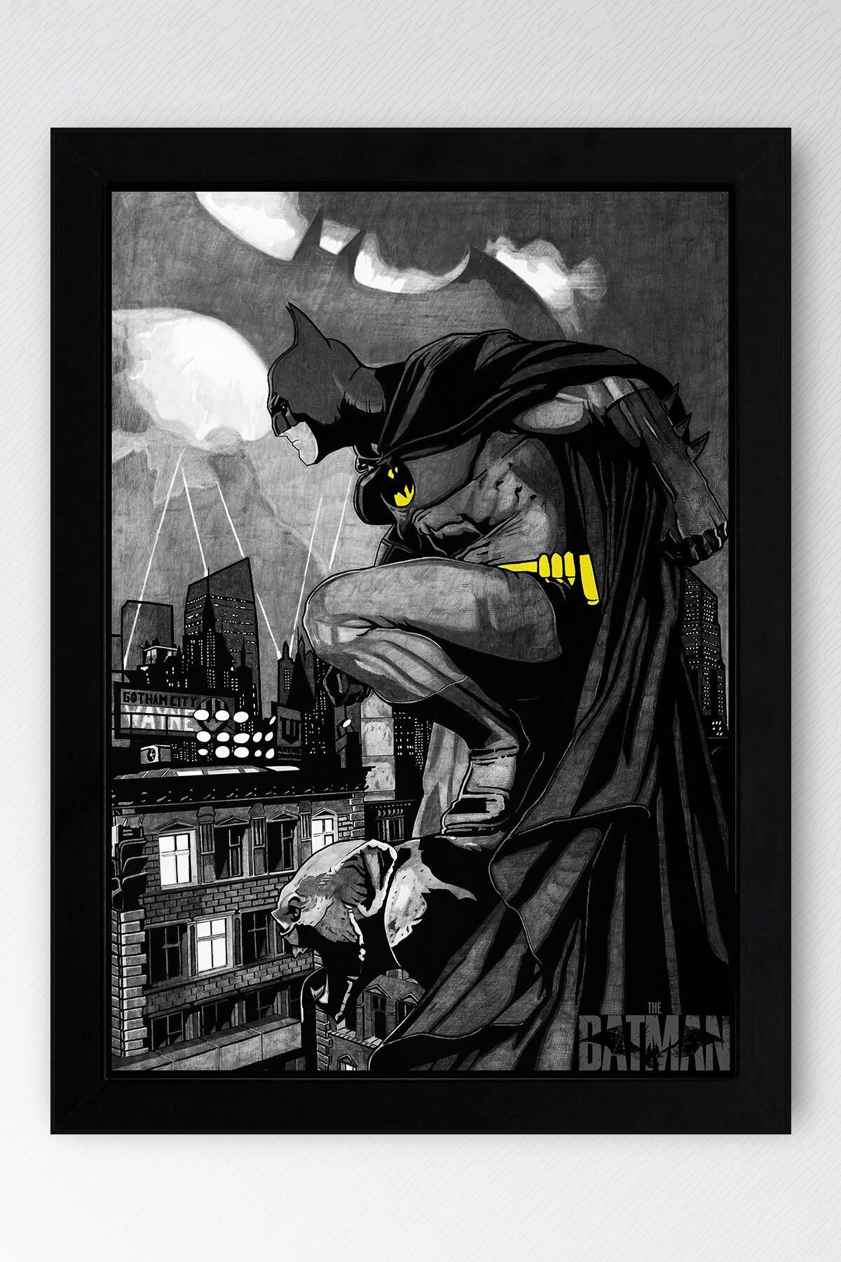 The Batman Çerçeveli Tablo - Çizgi Roman Tasarımlı Poster Tablo