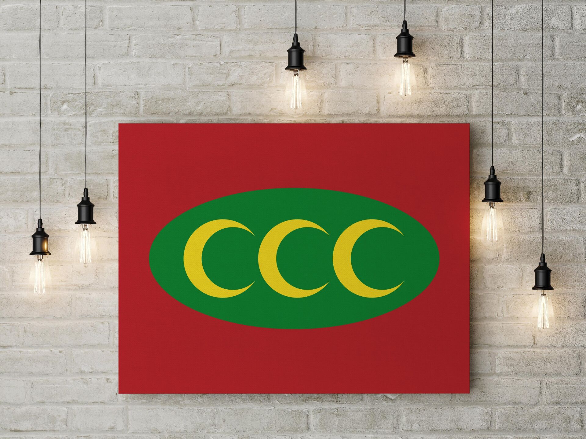 Osmanlı Devleti Bayrağı Kanvas Tablo 40x55cm