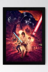 Star Wars Çerçeveli Tablo - Uzay Savaşları Fim Posteri Tablo