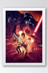 Star Wars Çerçeveli Tablo - Uzay Savaşları Fim Posteri Tablo