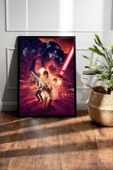 Star Wars Çerçeveli Tablo - Uzay Savaşları Fim Posteri Tablo
