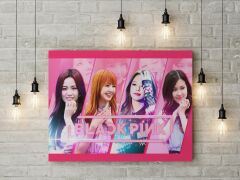Black Pink Kanvas Tablo 40x55cm